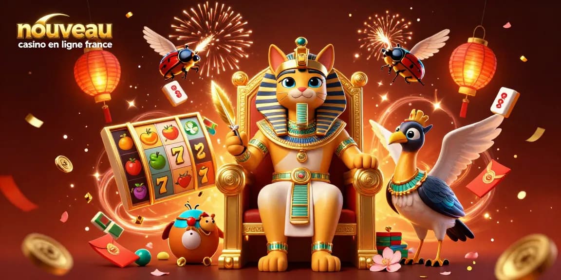 Découvrez des jeux au nouveau casino en ligne France avec un pharaon égyptien et des éléments de jeu captivants.