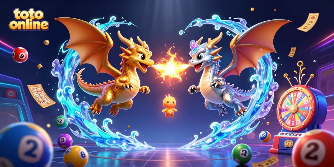 Menangkan permainan toto online dengan keberuntungan melalui ilustrasi naga 3D yang fantastis.