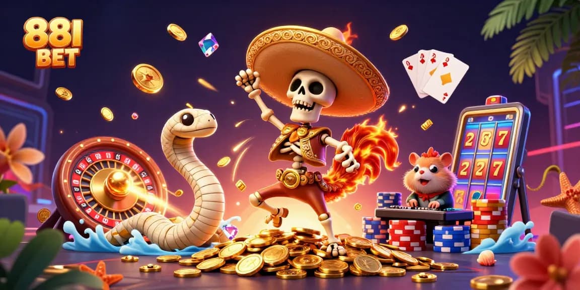 Experience the excitement of 88I BET with a lively scene featuring a mariachi rooster celebrating wins.