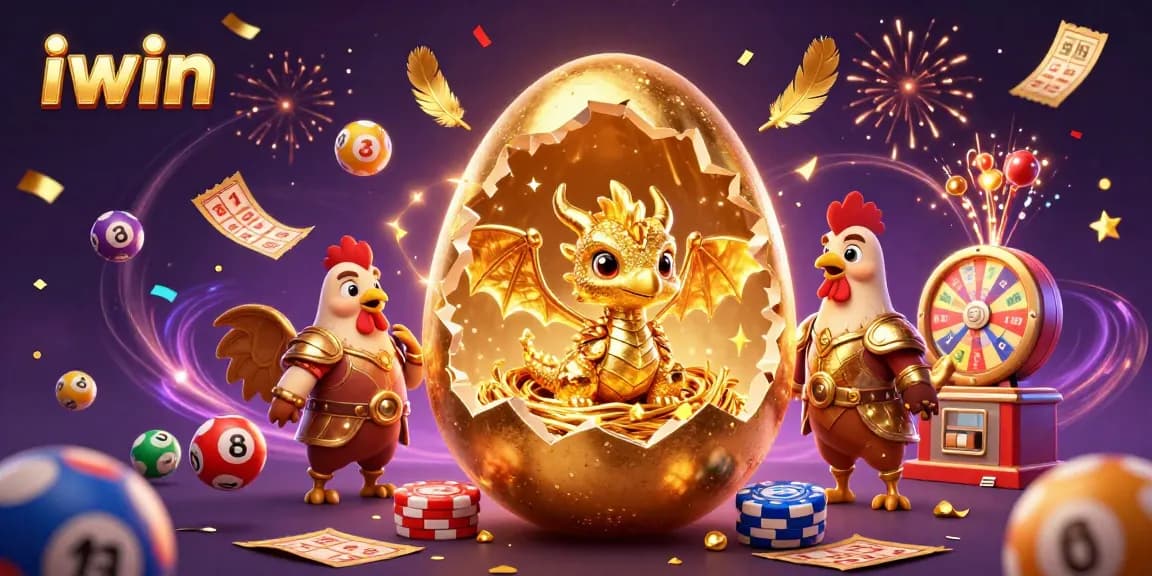 Win big in iwin's vibrant casino under a golden dragon's watchful eye at the gaming table.