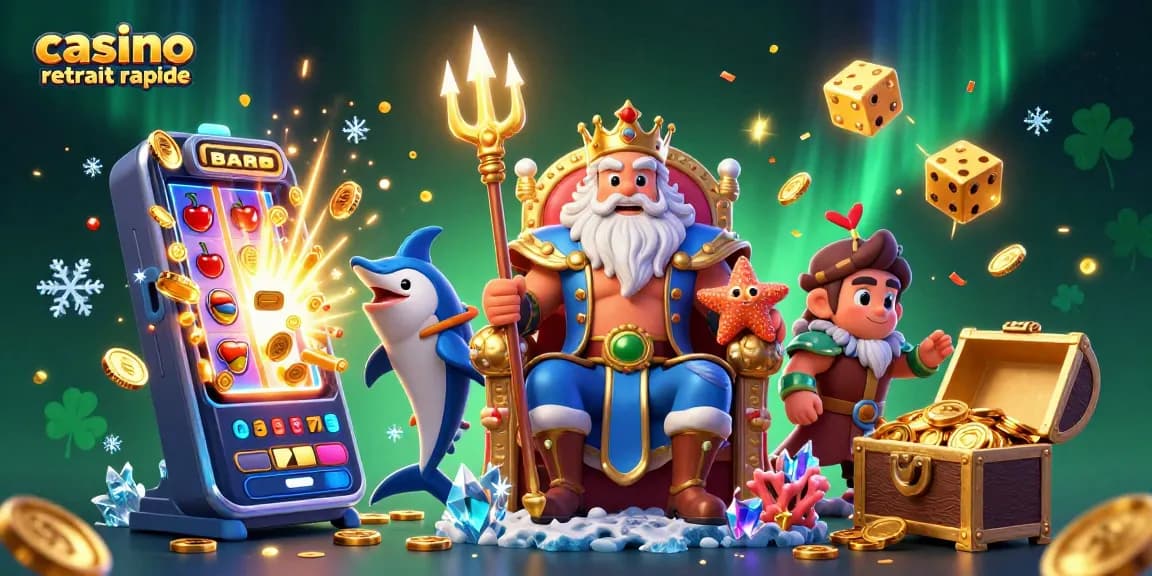 Préparez-vous à des gains instantanés avec casino retrait rapide dans une illustration 3D animée.