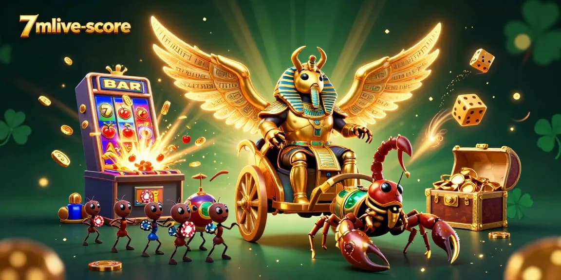 Immerse yourself in the excitement of 7mlive-score with a vivid 3D casino scene showcasing grandeur and vibrant betting activity.