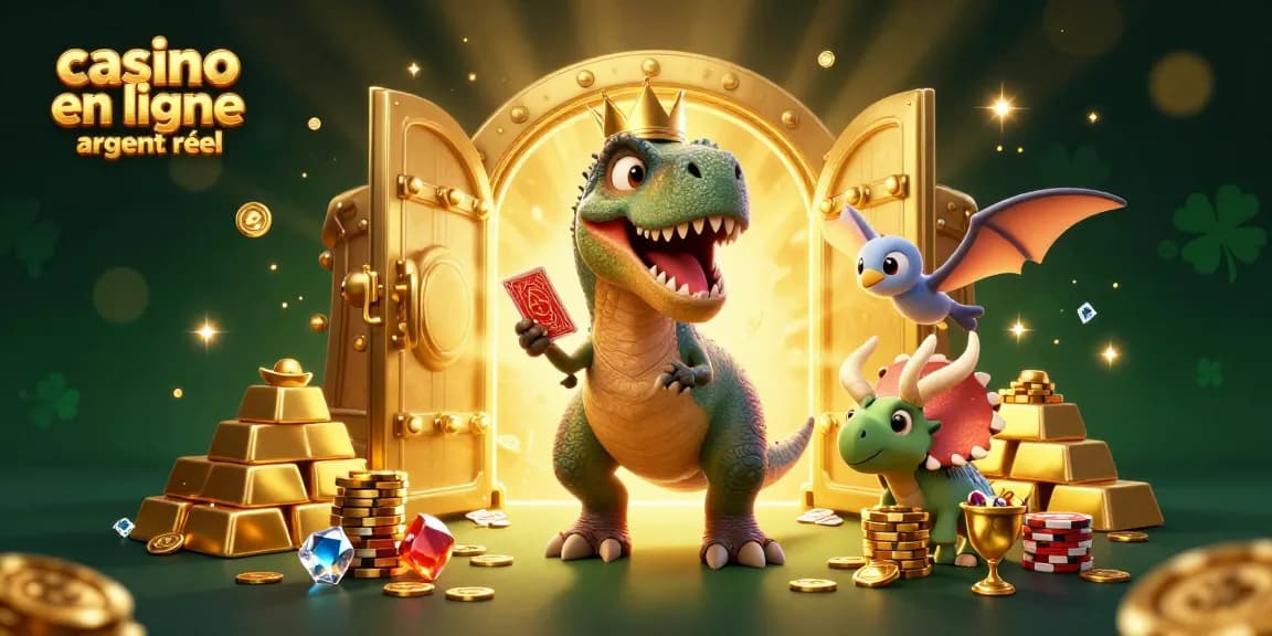 Casino en ligne argent réel : T-Rex et amis aux cartes avec des gains étincelants.