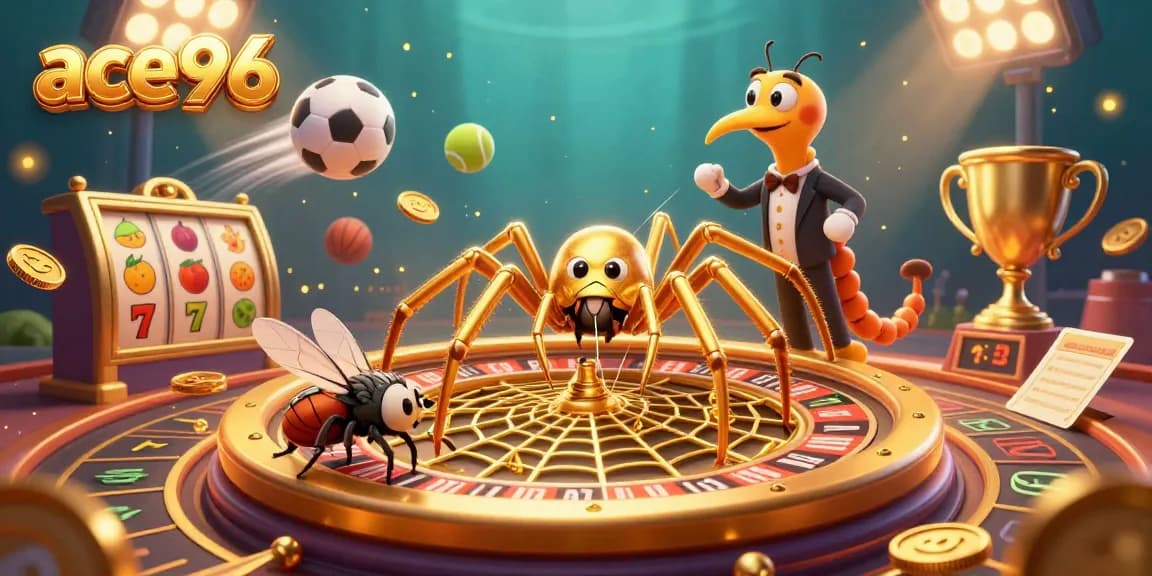 Experience the thrill of ace96's dynamic slot games with engaging visuals and playful characters.