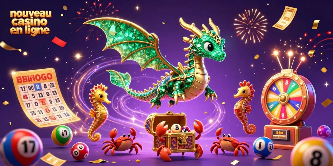 Découvrez le nouveau casino en ligne avec un dragon en mer et des éléments de jeu vibrants