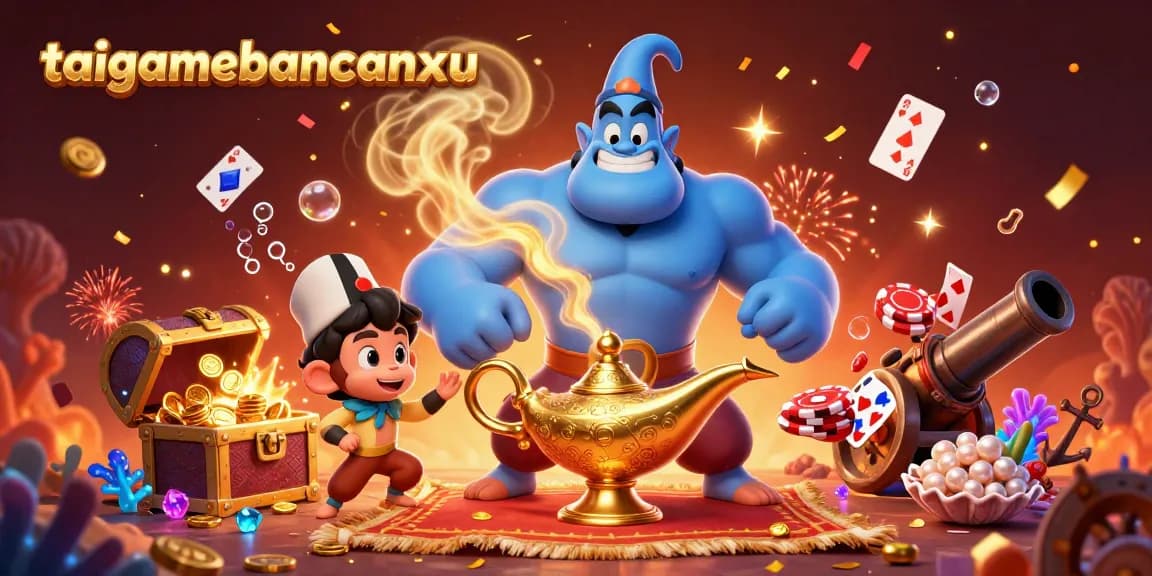 Engage with taigamebancaanxu in a vibrant 3D illustration of casino elements, invoking excitement and winning opportunities.