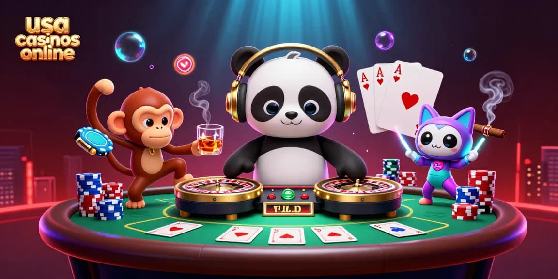 Experience the excitement of usa casinos online with colorful characters and game elements.