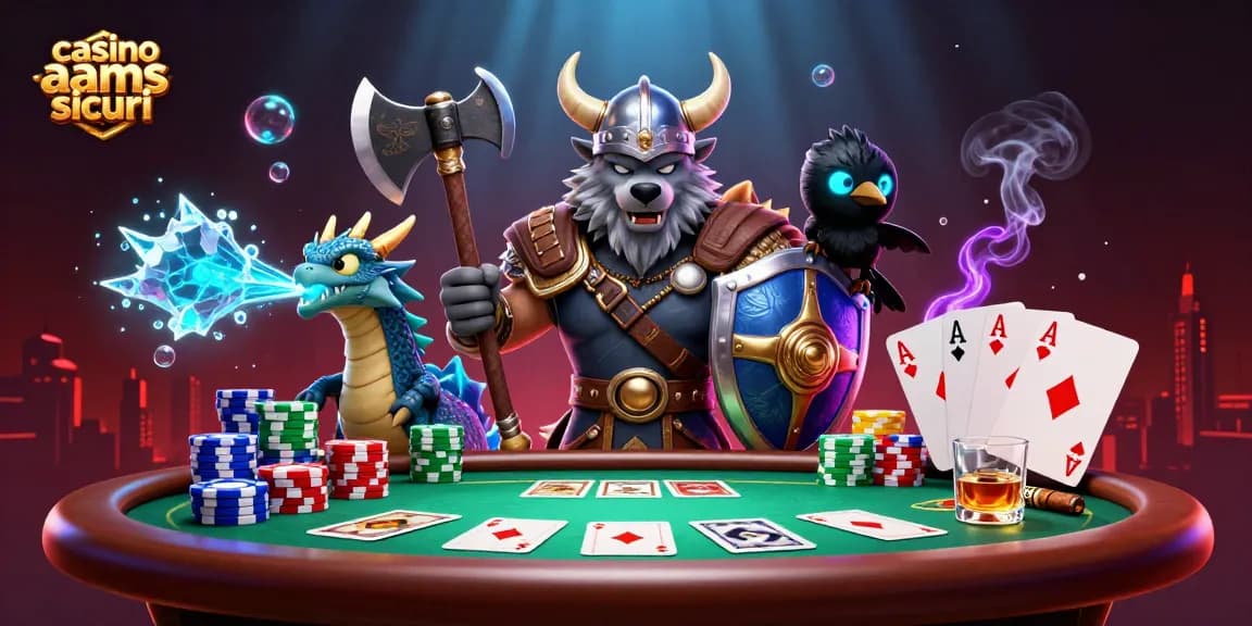 Scopri i migliori casino non AAMS sicuri con un guerriero vichingo e un drago in una scena di gioco avvincente.