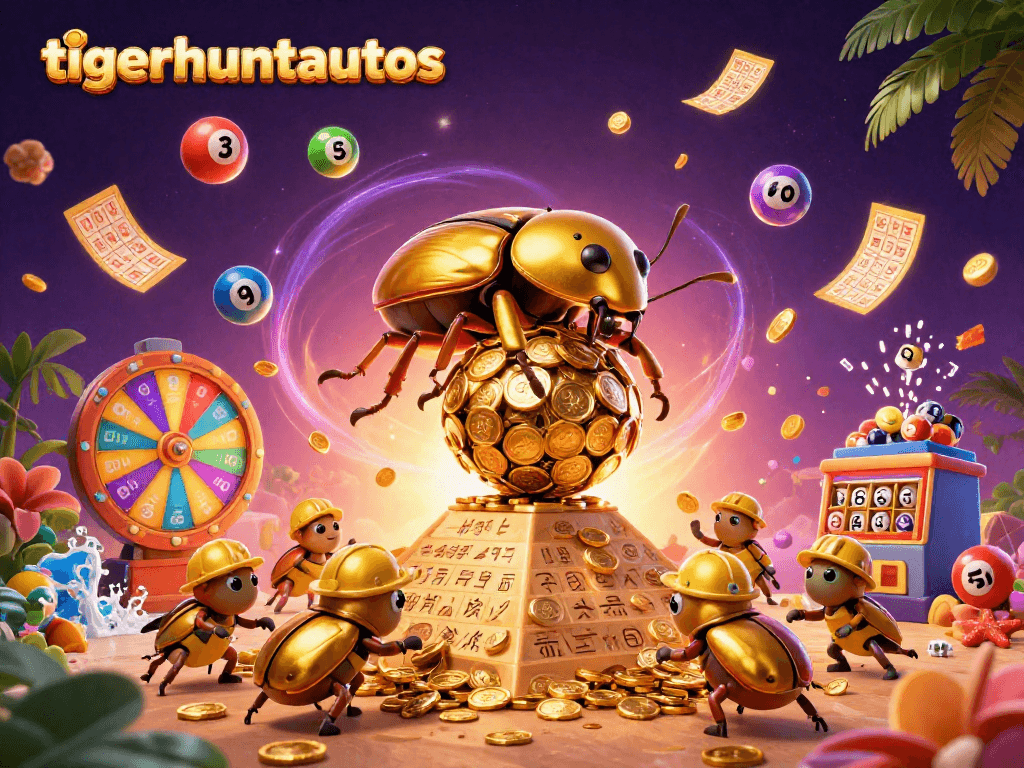 Experience vibrant gameplay with tigerhuntautos as golden beetles roll jackpots and colorfully mark winning numbers.