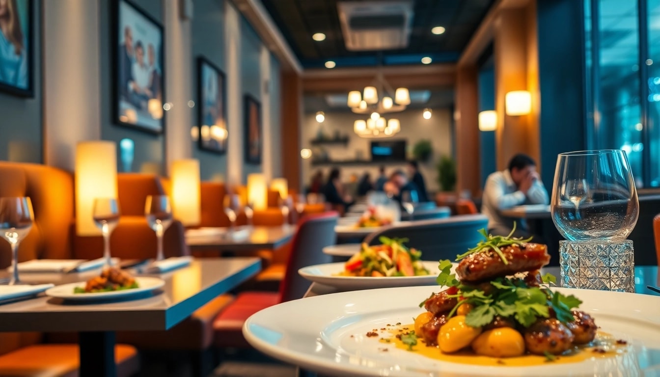 Enhancing dining experience with cozy restaurant slots featuring gourmet dishes and warm ambiance.