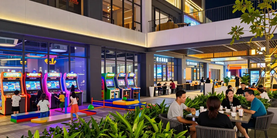 Experience the vibrant atmosphere at MANTRA88 with joyful families, kids playing, and lively entertainment options while logging into mantra88.