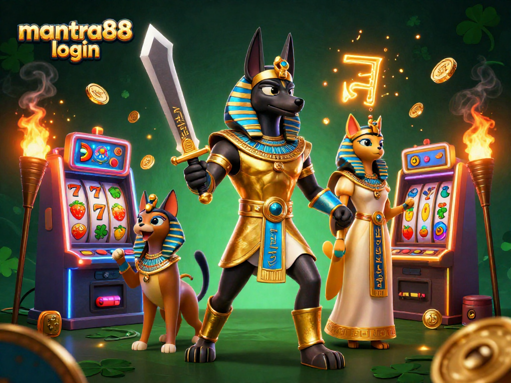 Engage in thrilling gameplay with mantra88 login featuring ancient warriors and vibrant casino elements.