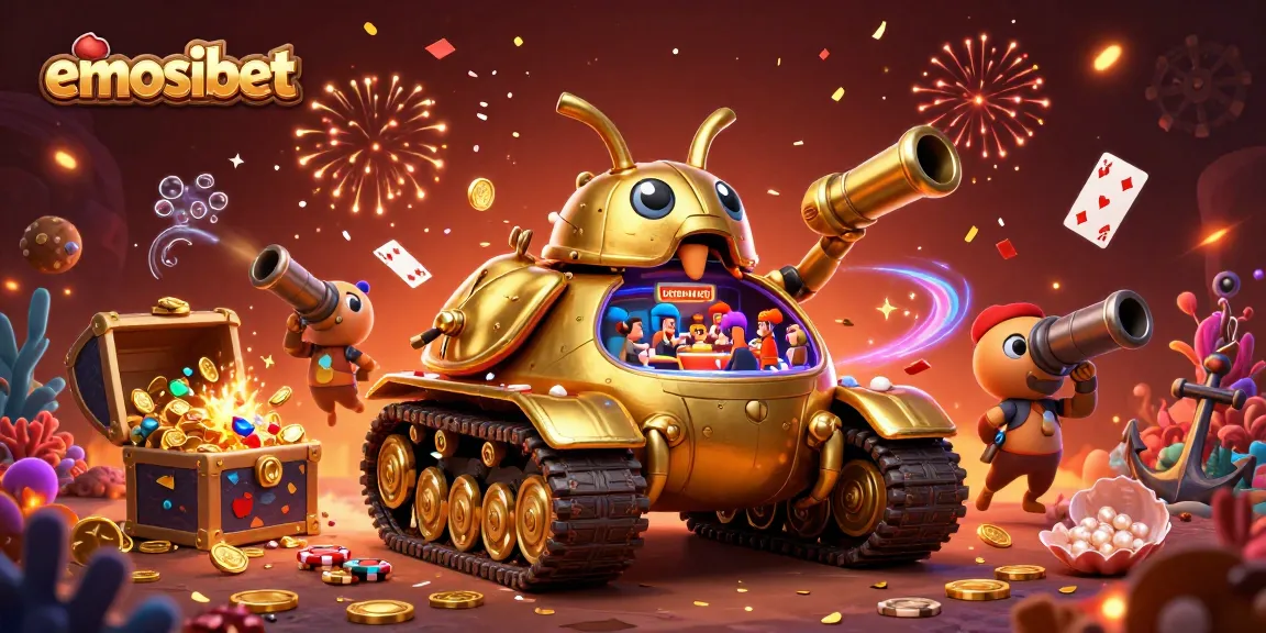 Experience excitement with emosibet's unique casino scene in a vibrant underwater setting.