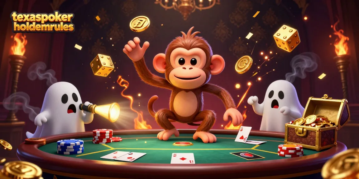 texaspokerholdemrules engaging poker scene with playful ghostly characters and vibrant casino atmosphere