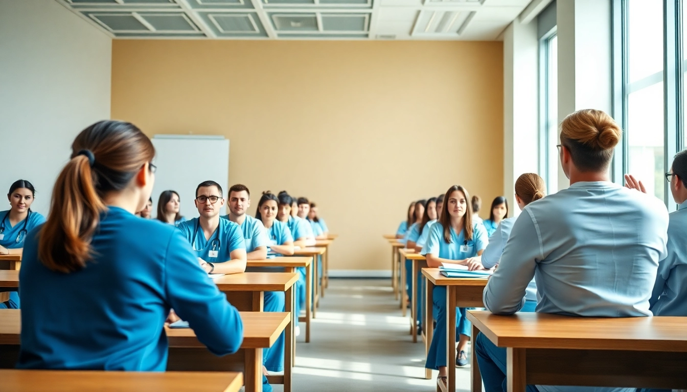 Engaged students at Houston Trusted NCLEX review center taking part in an interactive session.