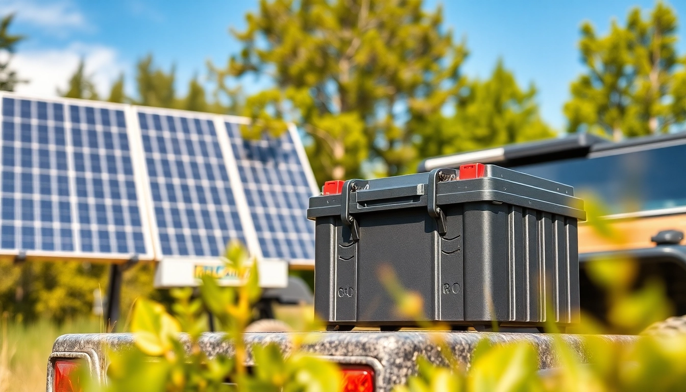 Explore the benefits of lithium RV batteries in a vibrant camping scene