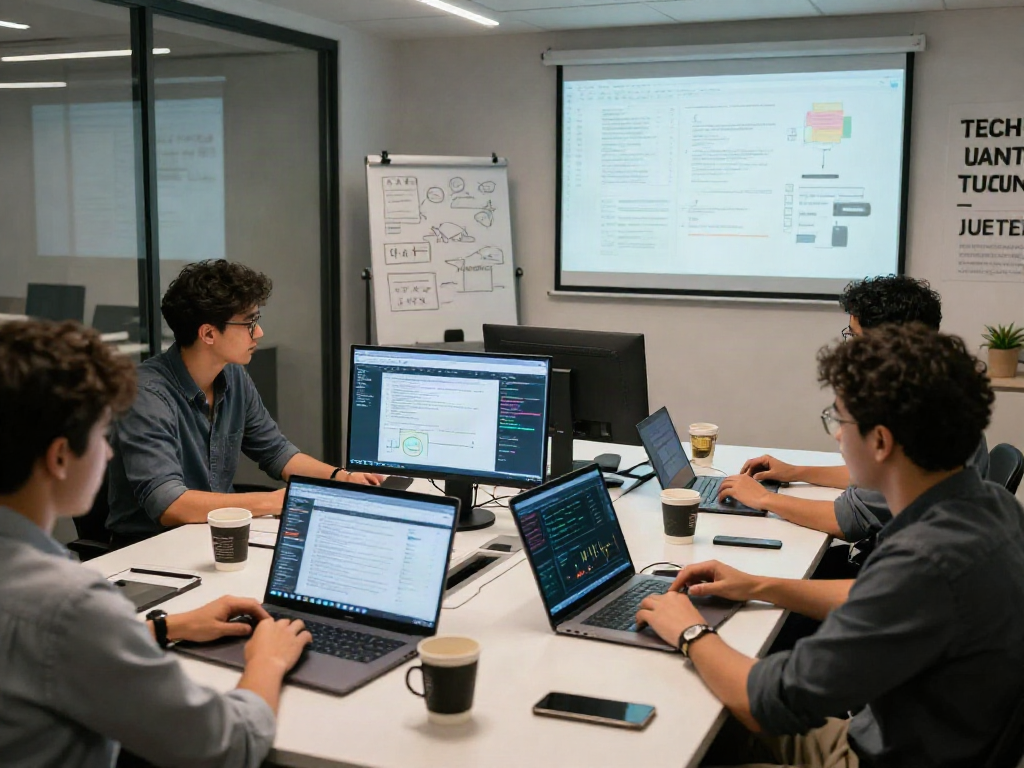 Analysts collaborating on document fraud detection software data analysis in a modern workspace
