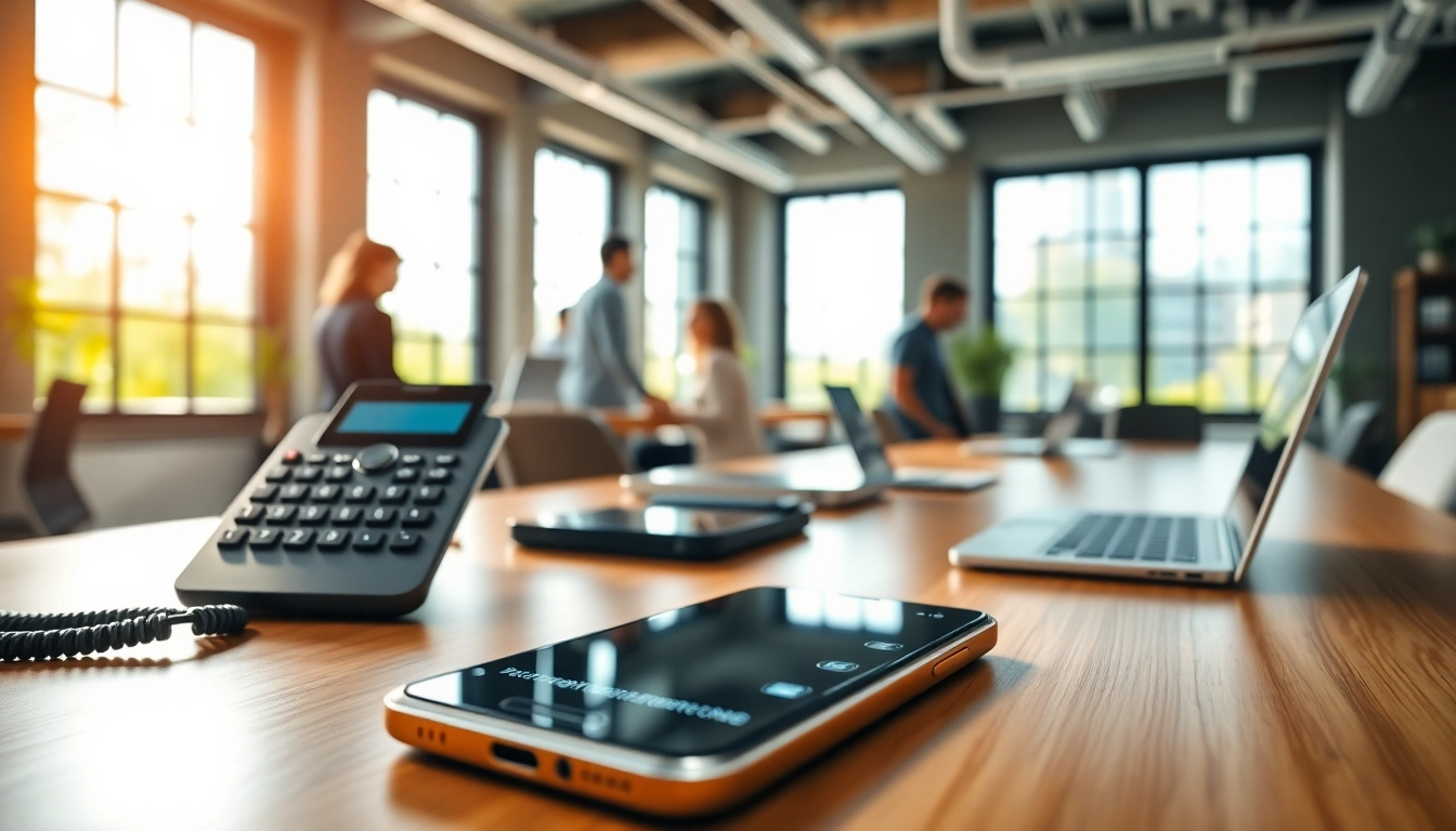 Enhance your communication with our business phone service and modern office setup.