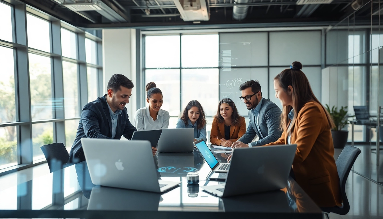 Collaboration with executive assistant alternative AI tools in a modern office setting.