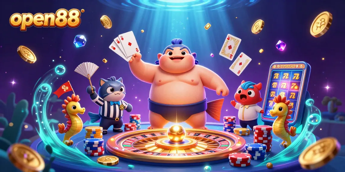 Experience the thrill of open88 gaming with vibrant 3D characters and exciting casino elements!