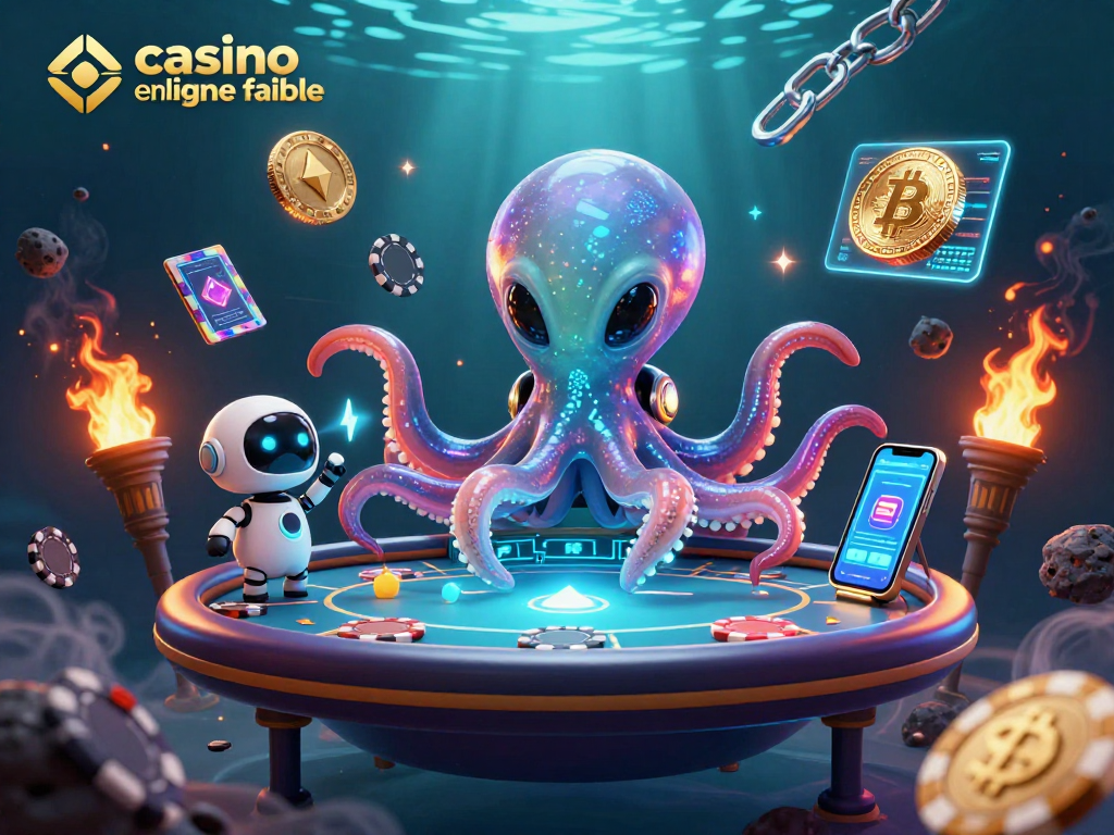 Découvrez un octopus extraterrestre jouant au poker sur un casino en ligne fiable.
